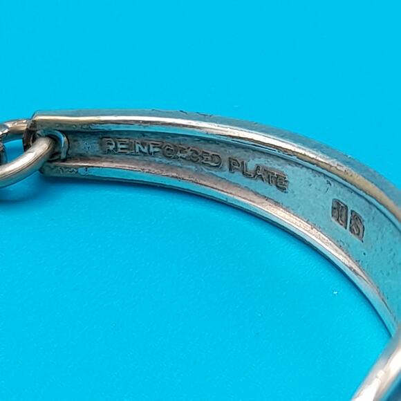 Vintage Silver Plate Bracelet, Flatware Jewelry, 6 1/4 Inches - Picture 7 of 11
